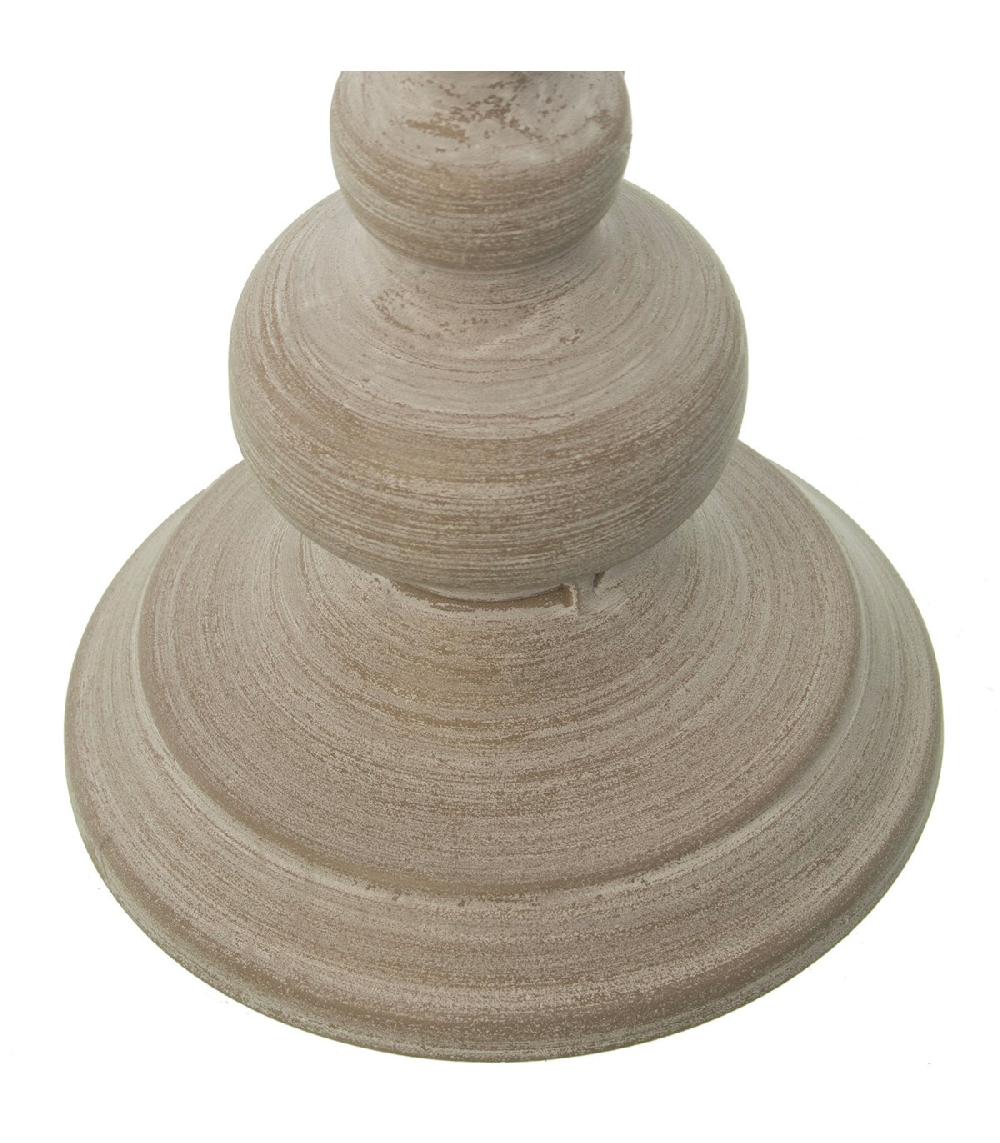 Wadiga Lampe à Poser Classique En Métal Gris Et Abat-jour Beige