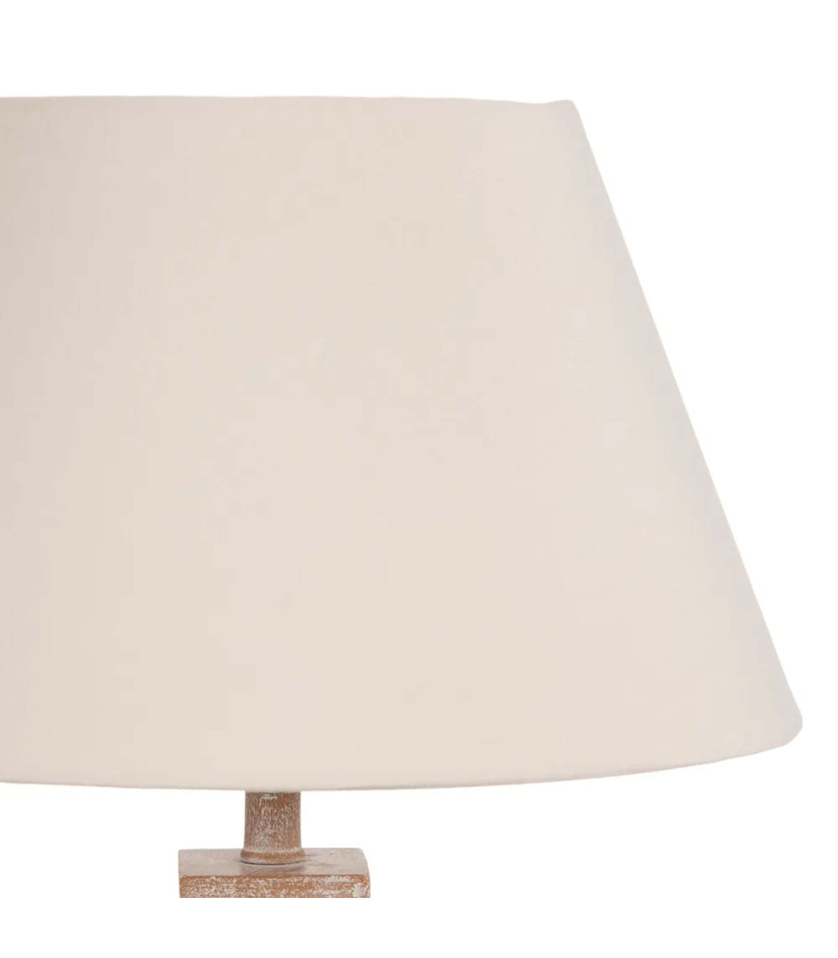 Wadiga Lampe à Poser Classique Résine Blanc Cérusé 35x35x53cm