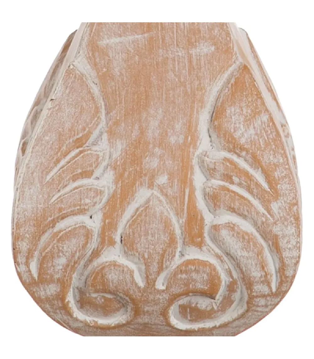 Wadiga Lampe à Poser Classique Résine Blanc Cérusé 35x35x53cm