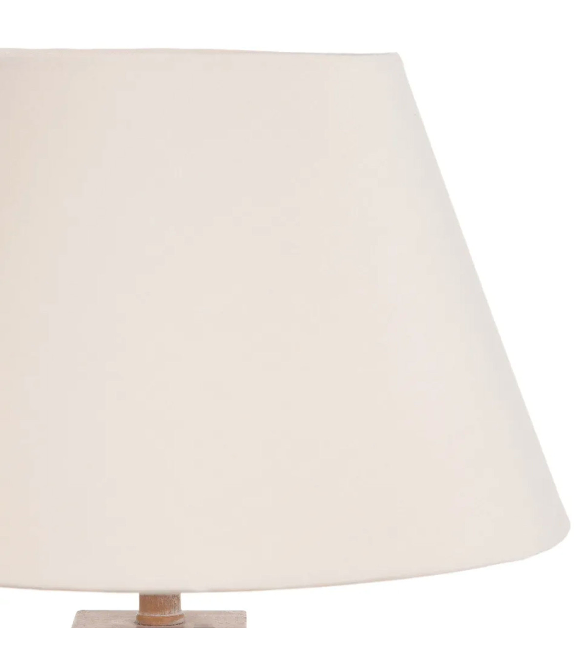 Wadiga Lampe à Poser Classique Résine Bois Et Blanc 35x35x57cm