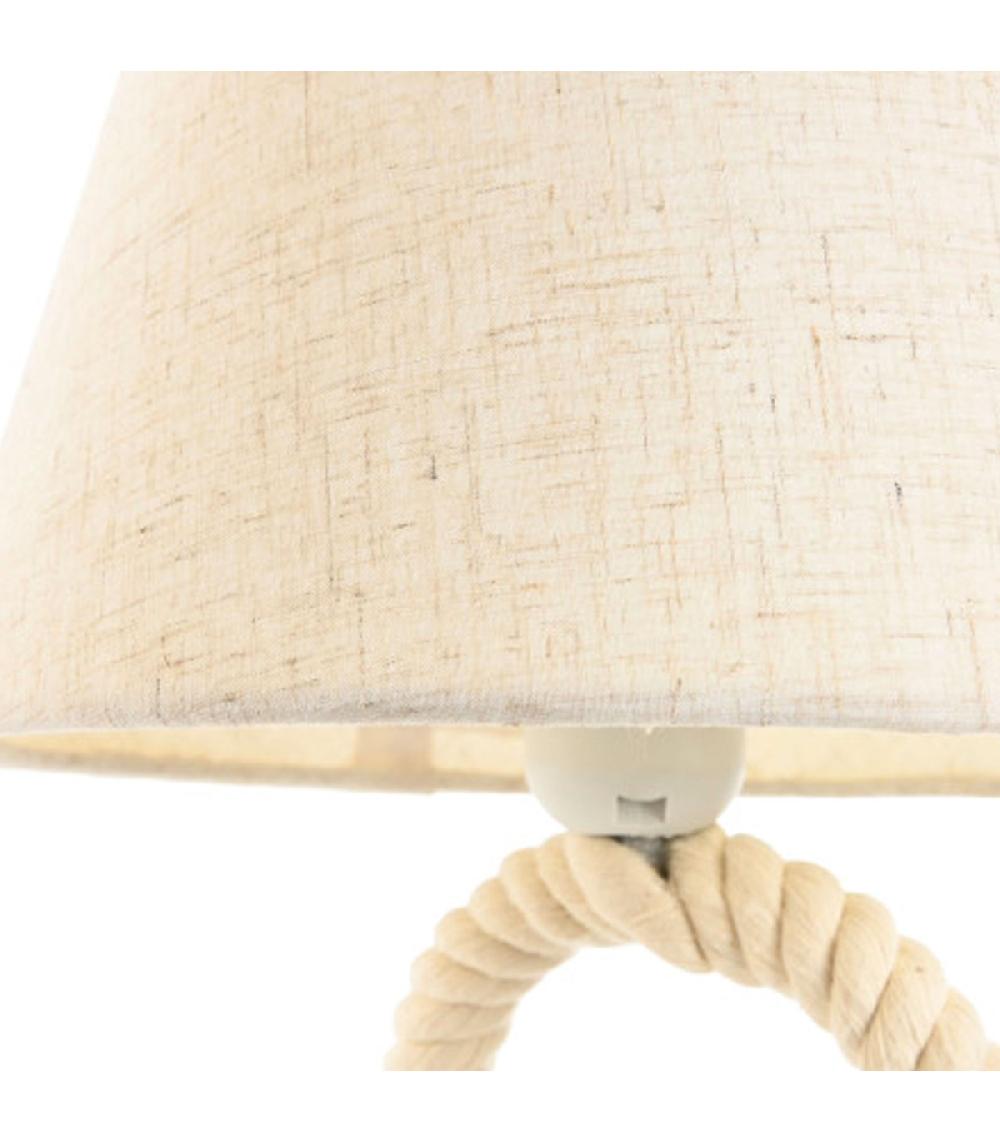 Wadiga Lampe à Poser Corde Déco Bord De Mer 25x25x39cm
