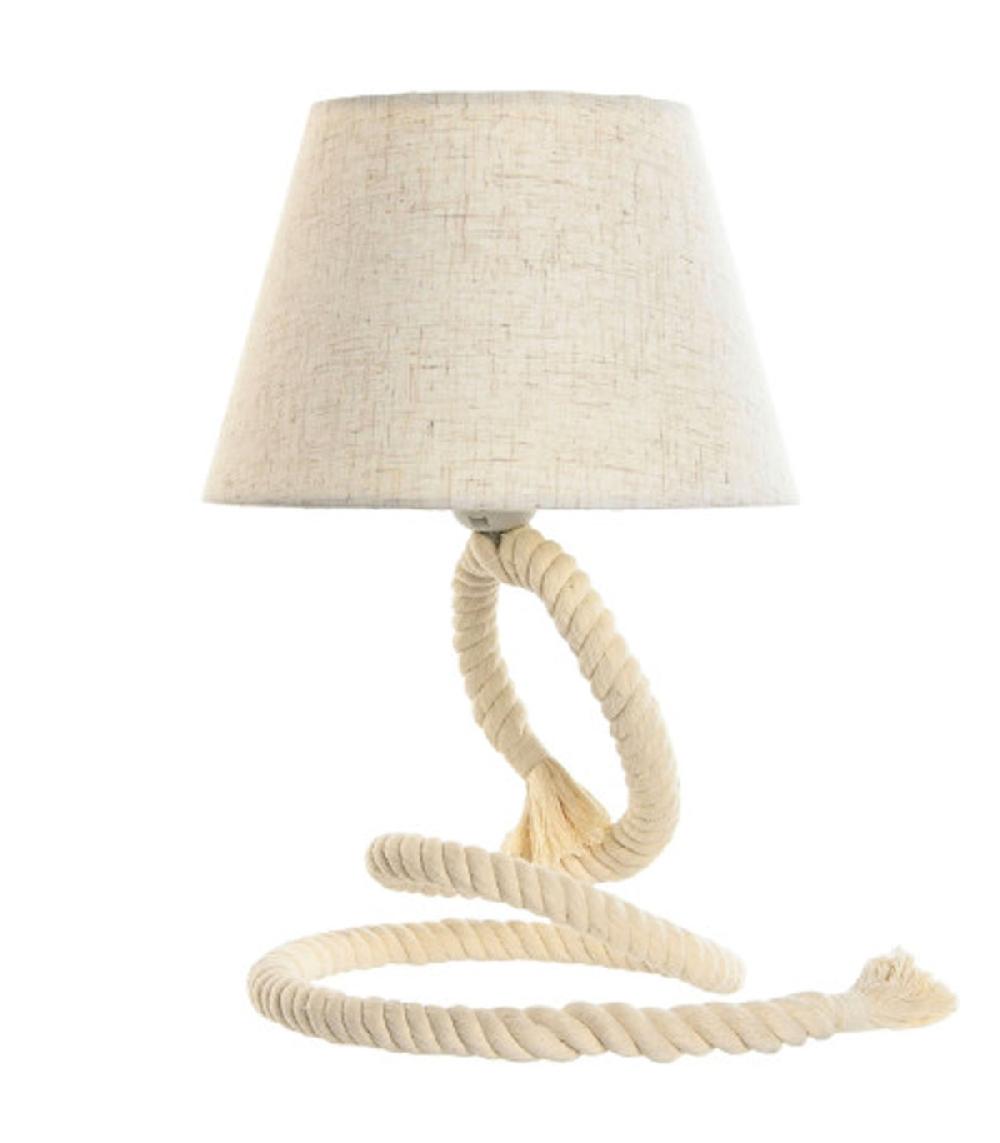 wadiga Lampe à poser corde déco bord de mer 25x25x39cm