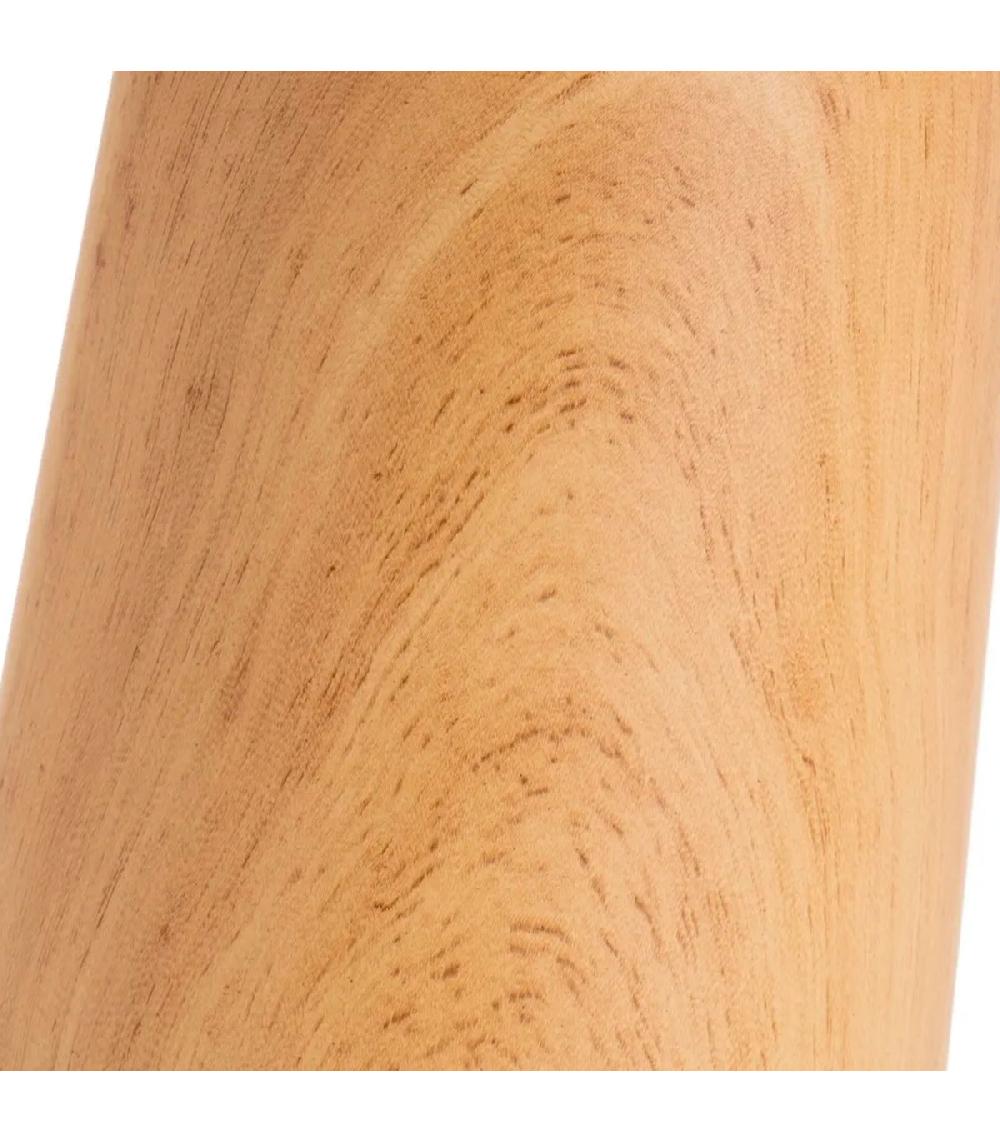 Wadiga Lampe à Poser En Céramique Effet Bois Et Abat Jour Beige 28x28x49cm