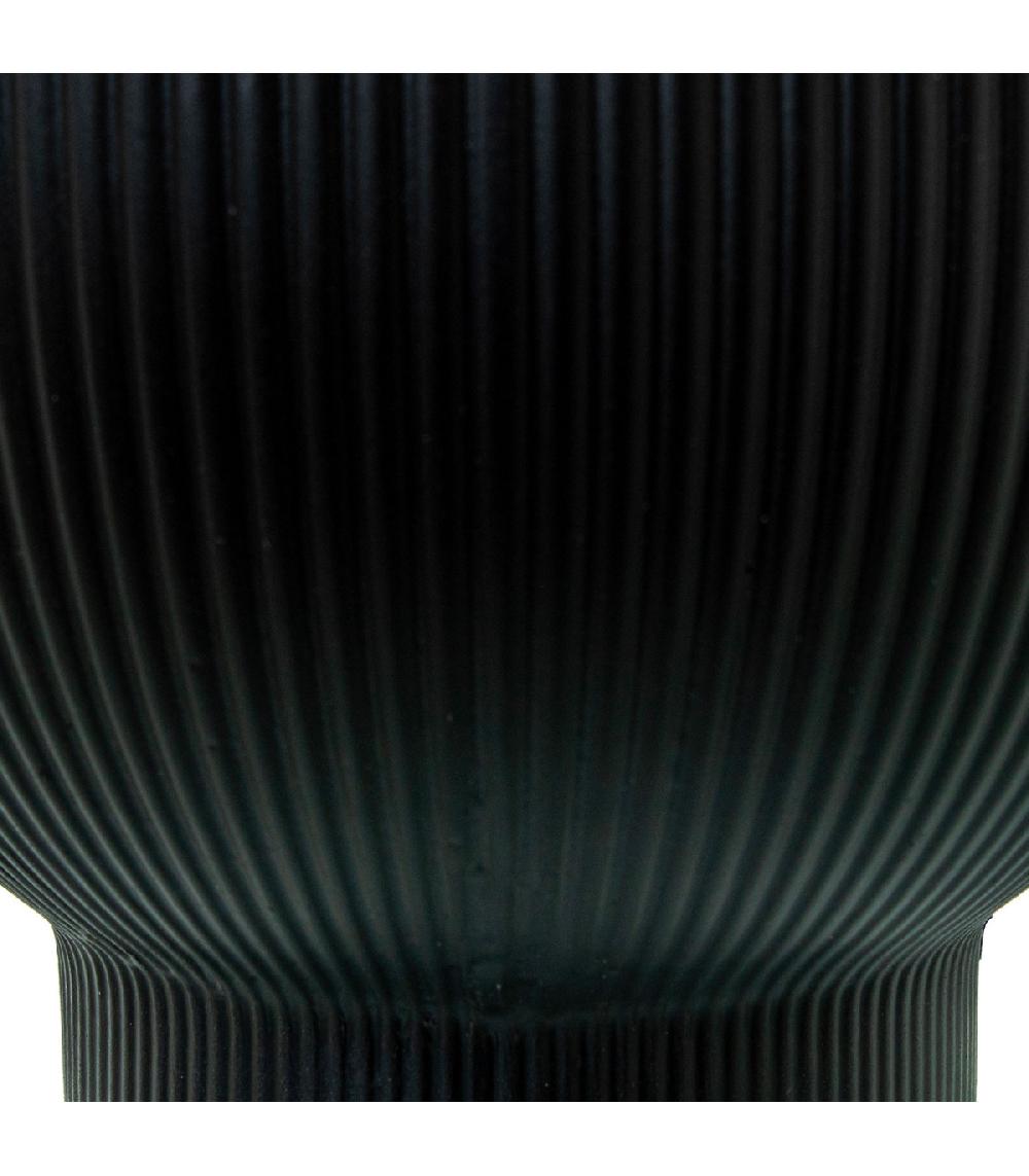Wadiga Lampe à Poser En Céramique Noire Et Abat-jour Beige 28x28x43cm