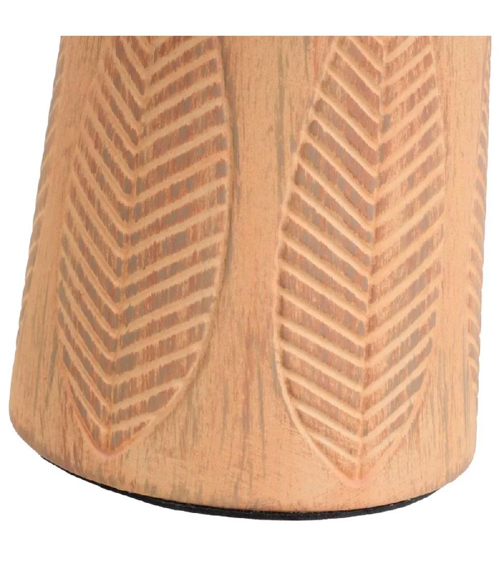 Wadiga Lampe à Poser En Céramique Terracota Et Abat Jour Beige 21x21x32cm