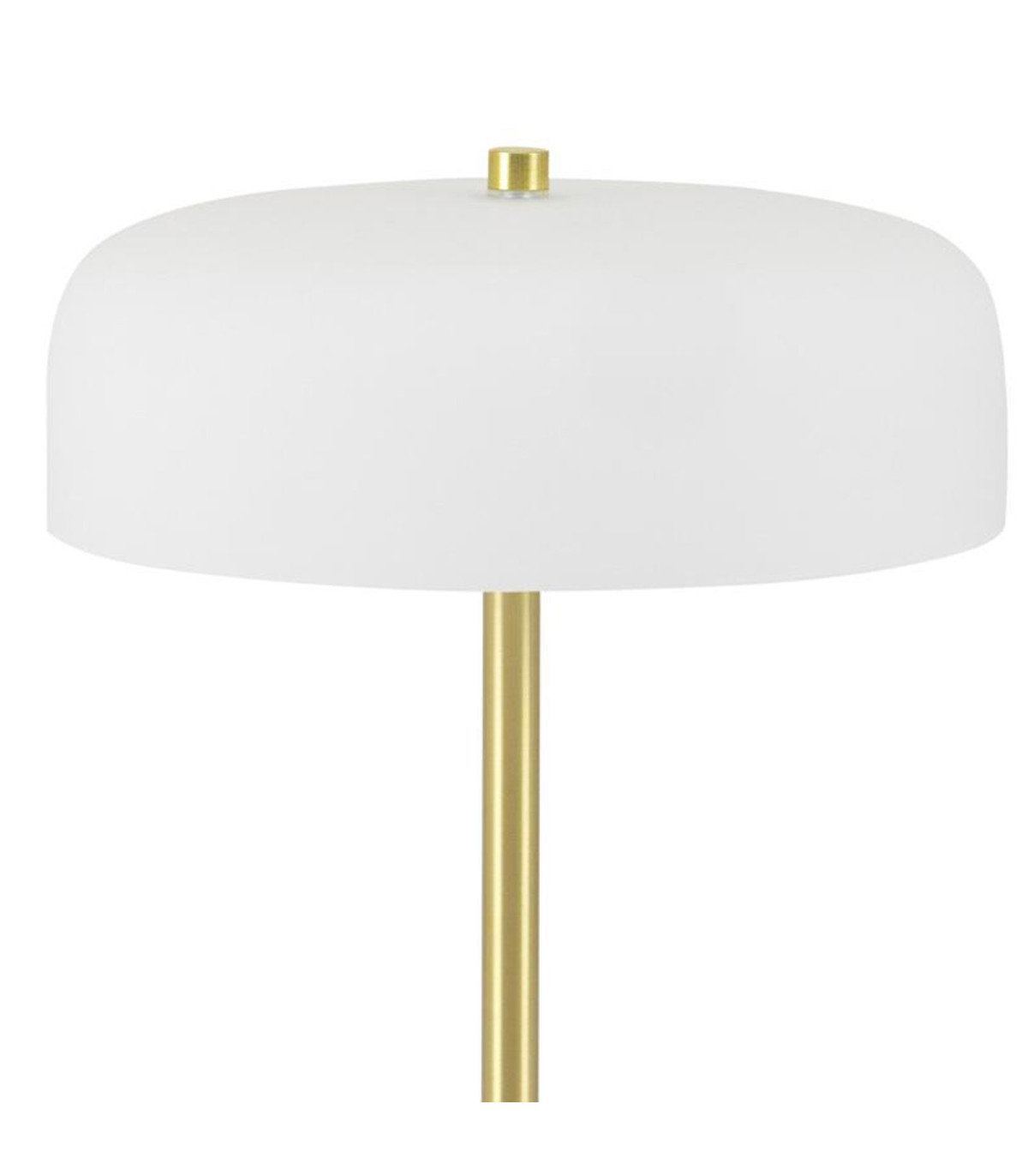 Wadiga Lampe à Poser En Métal Blanc Et Laiton Doré 23.5x23.5x32cm