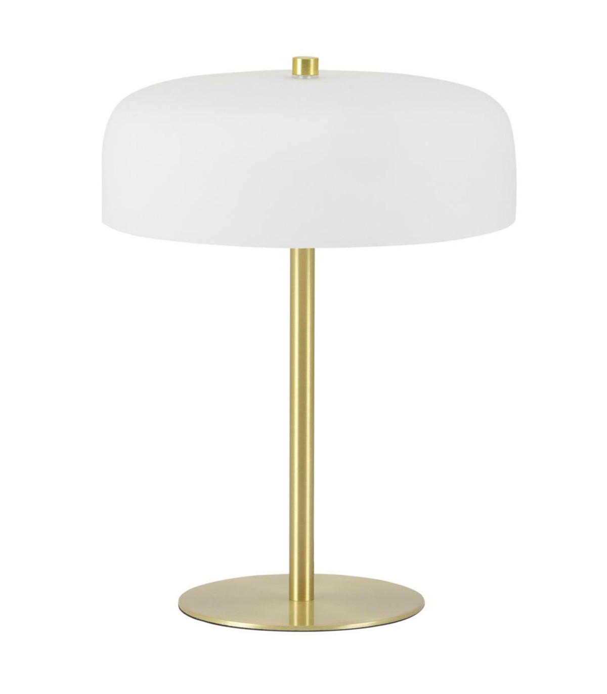 wadiga Lampe à poser en métal blanc et laiton doré 23.5x23.5x32cm