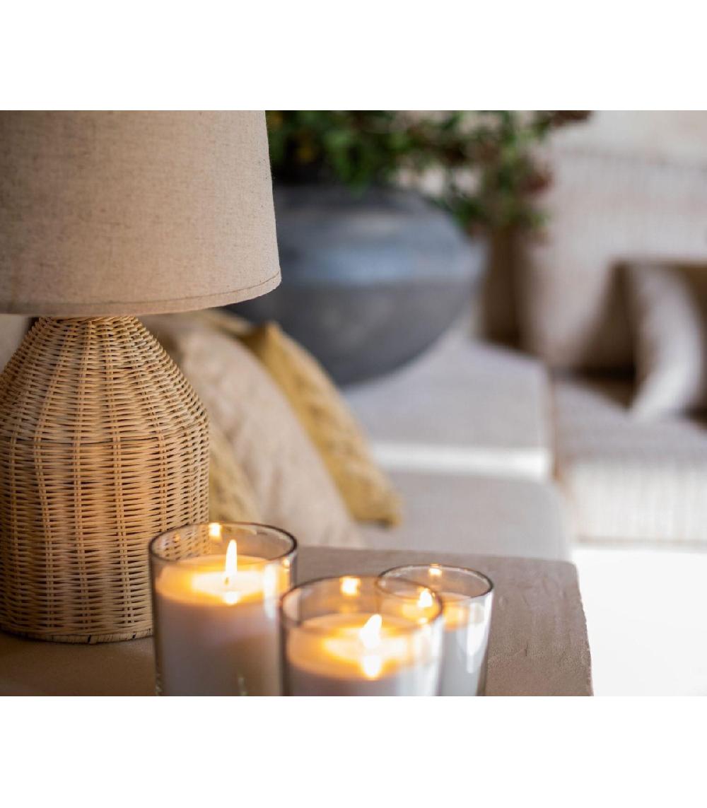 Wadiga Lampe à Poser En Rotin Tressé Et Abat-jour Beige - 30x30x47cm