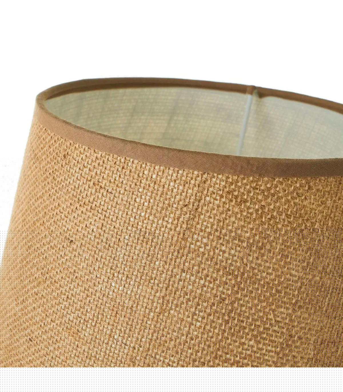 Wadiga Lampe à Poser Métal Blanc Et Abat-jour En Lin 23x23x38.5cm