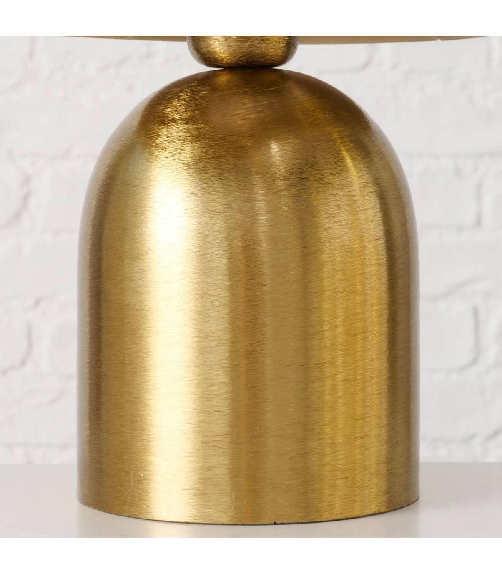 Wadiga Lampe à Poser Métal Doré Et Abat-jour Beige 24x13.5x35cm