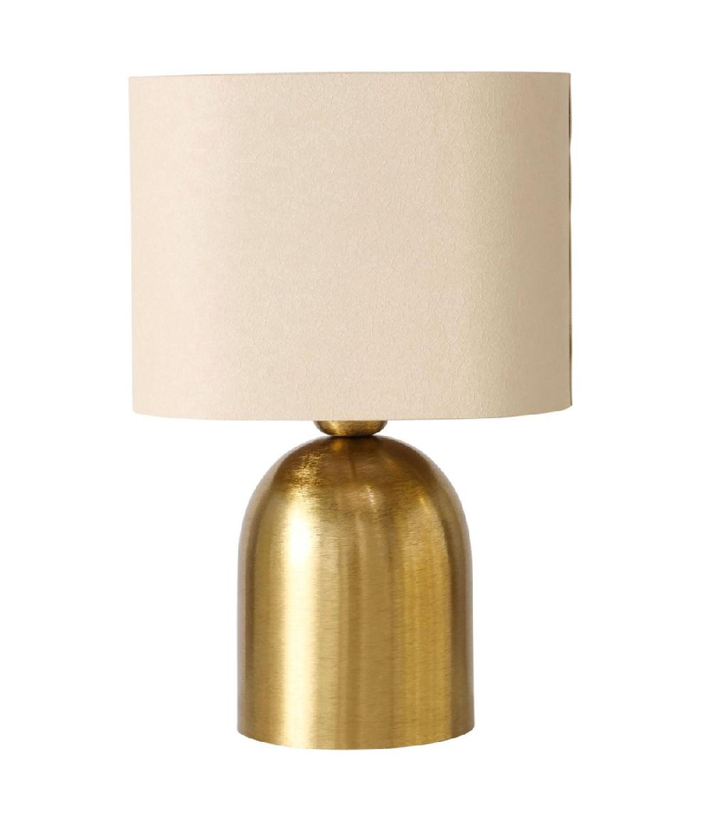 wadiga Lampe à poser métal doré et abat-jour beige 24x13.5x35cm