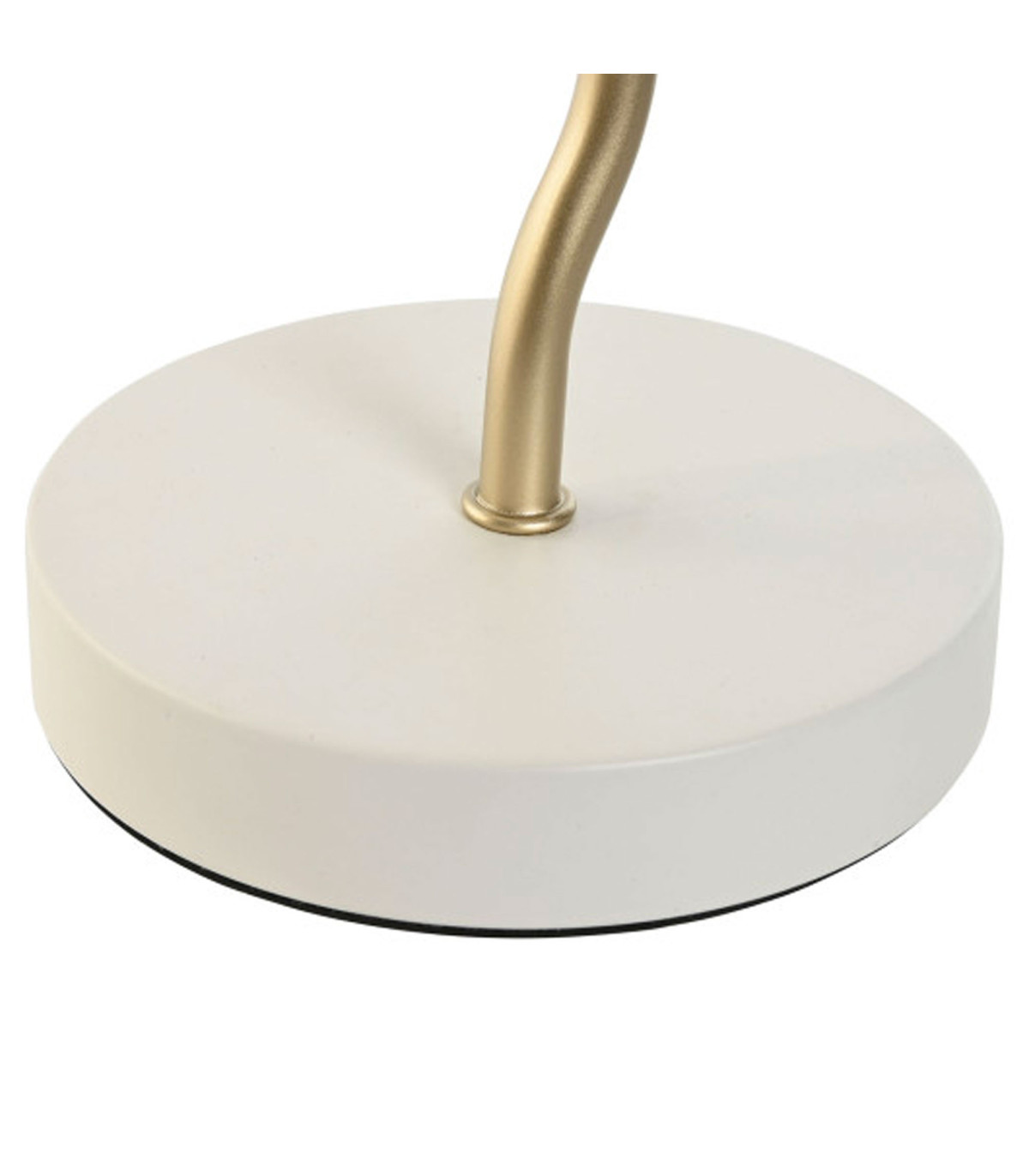 Wadiga Lampe à Poser Métal Doré Et Abat-jour Plissé Lin Blanc 30x30x52cm