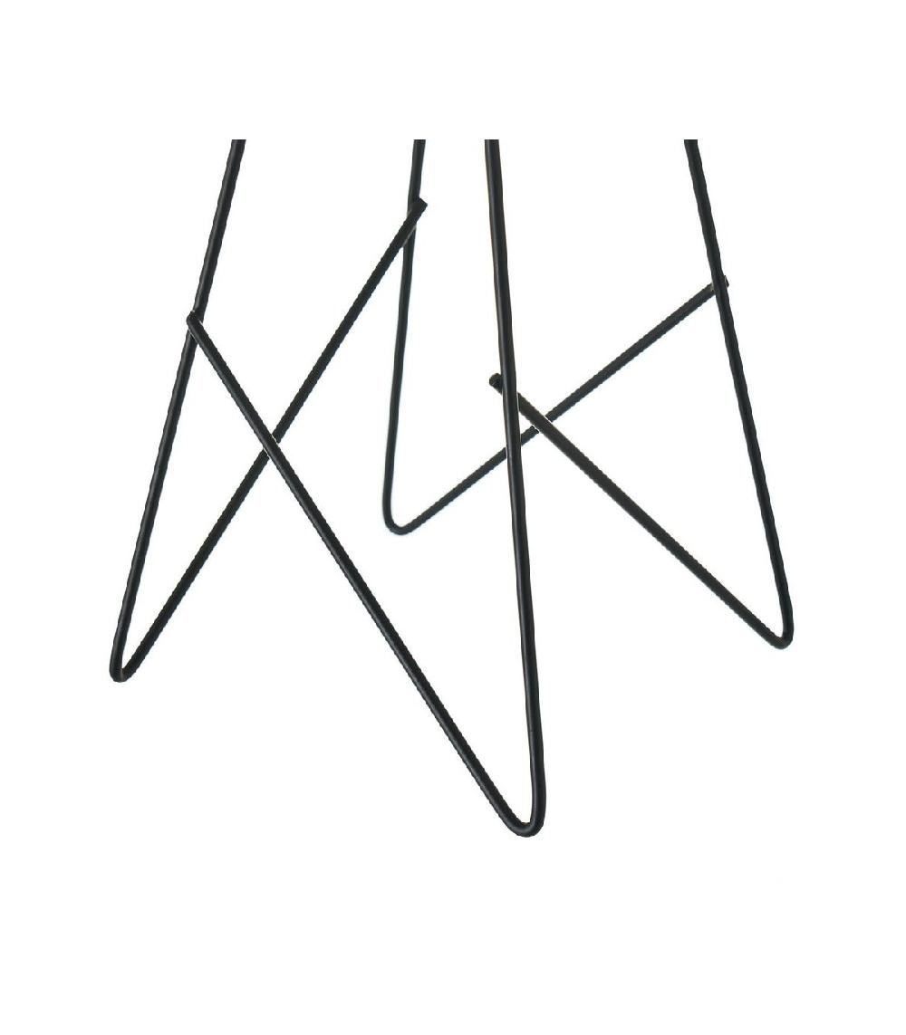 Wadiga Lampe à Poser Métal Noir Et Abat-jour Blanc - 23x23x38.5cm