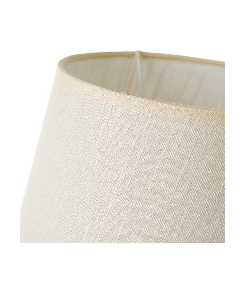 Wadiga Lampe à Poser Métal Noir Et Abat-jour Blanc - 23x23x38.5cm