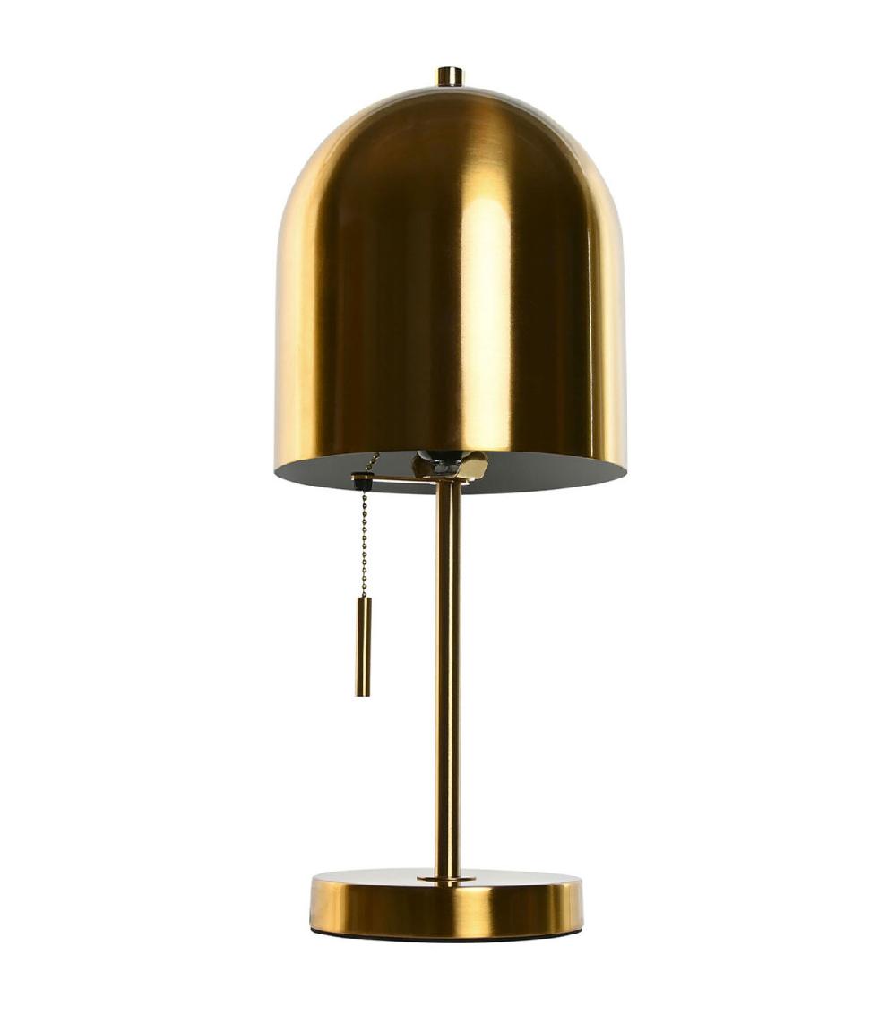 Wadiga Lampe à Poser Rétro Champignon Métal Doré 18x18x44cm