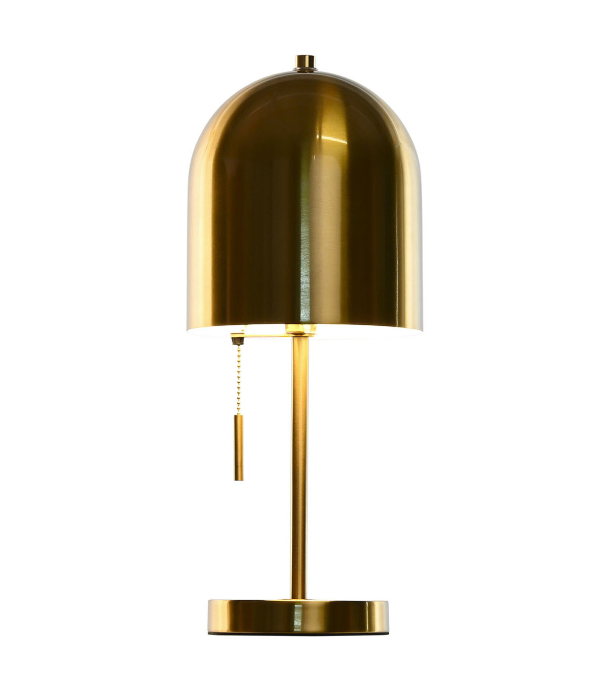 wadiga Lampe à poser rétro champignon métal doré 18x18x44cm