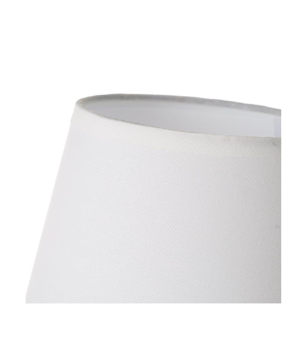 Wadiga Lampe à Poser Ronde Céramique Blanche Effet Naturel - 17x17x27.5cm