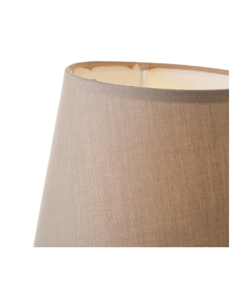 Wadiga Lampe à Poser Ronde Céramique Effet Bois - 16x16x27.5cm