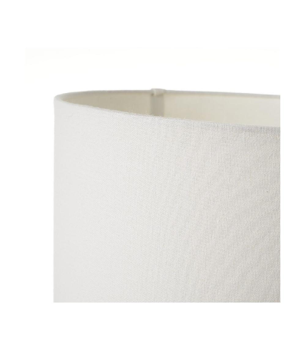 Wadiga Lampe à Poser Trépied En Bambou Et Abat-jour Lin Blanc - H55cm