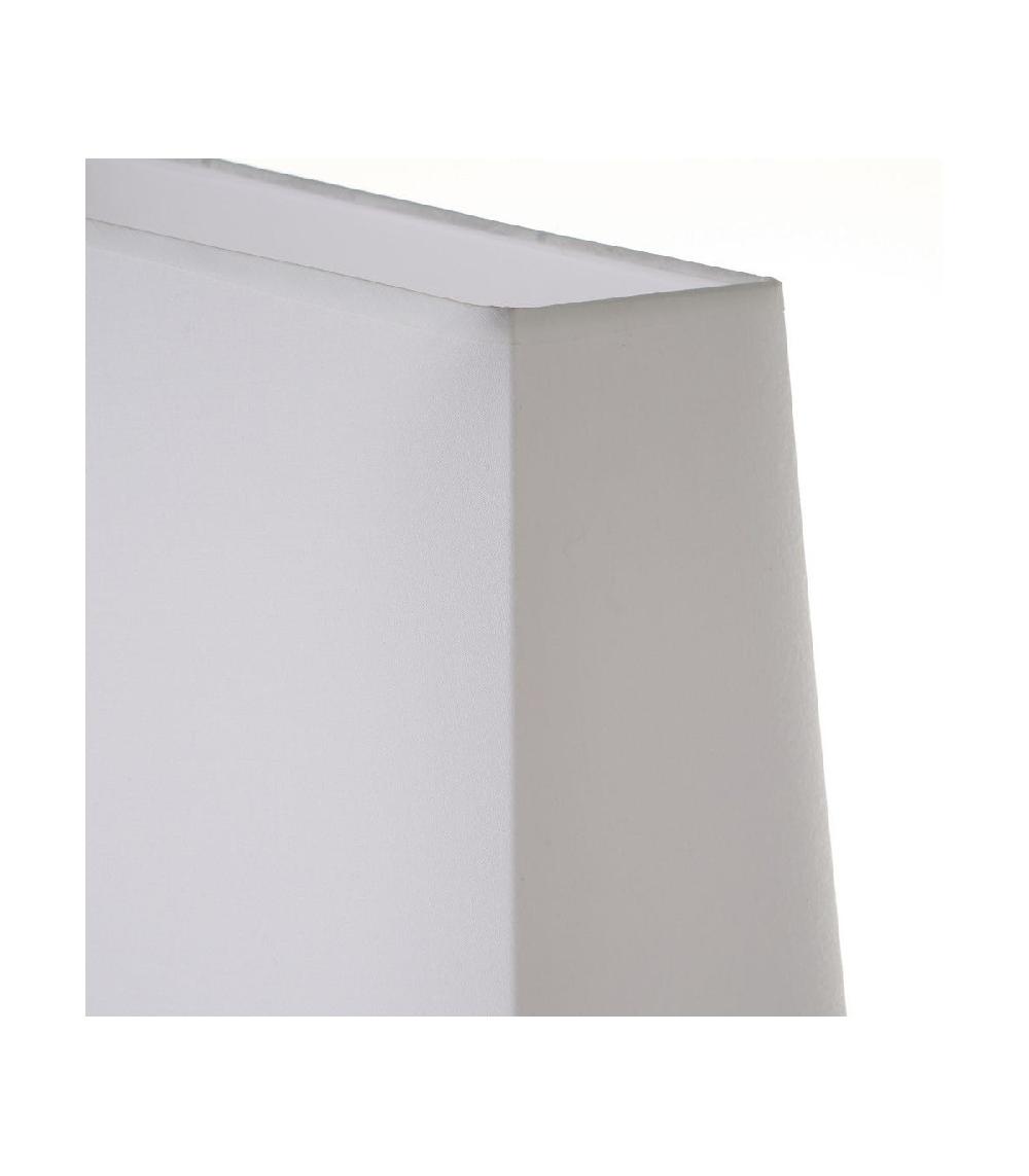 Wadiga Lampe à Poser Triangle Bois Et Abat-jour Blanc - Hauteur 60cm