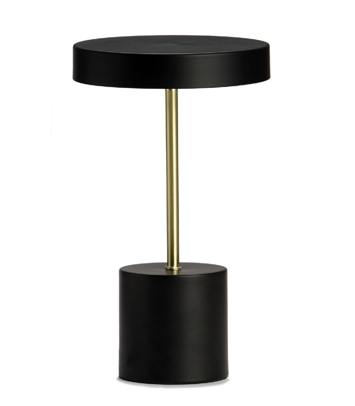 wadiga Lampe à poser vintage métal noir et doré -18x18x30cm