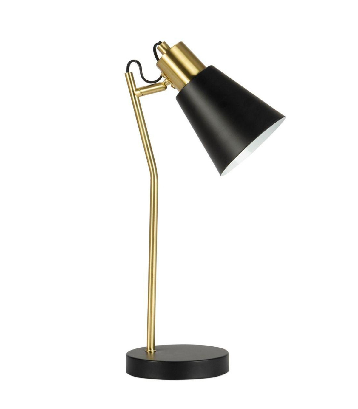 wadiga Lampe de bureau métal noir et doré 22x14x45cm