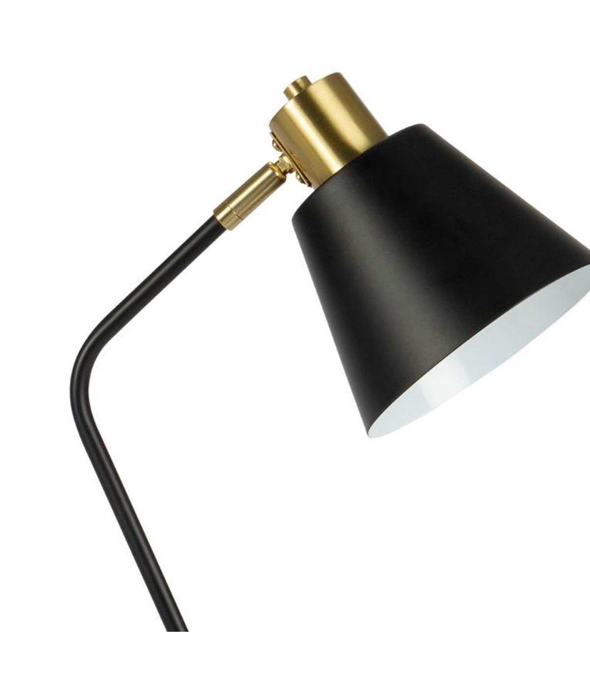 Wadiga Lampe De Bureau Métal Noir Et Doré 31x16x45cm