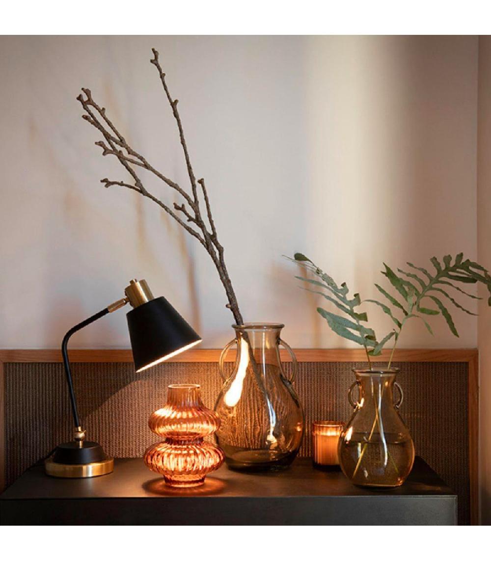 Wadiga Lampe De Bureau Métal Noir Et Doré 31x16x45cm