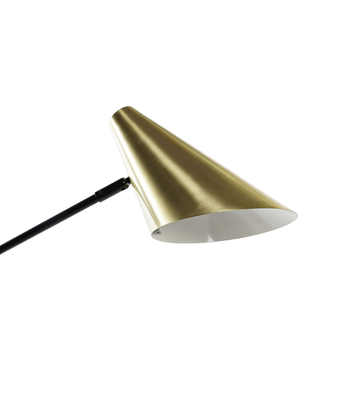 Wadiga Lampe De Bureau Rétro Métal Noir Et Doré - H51cm