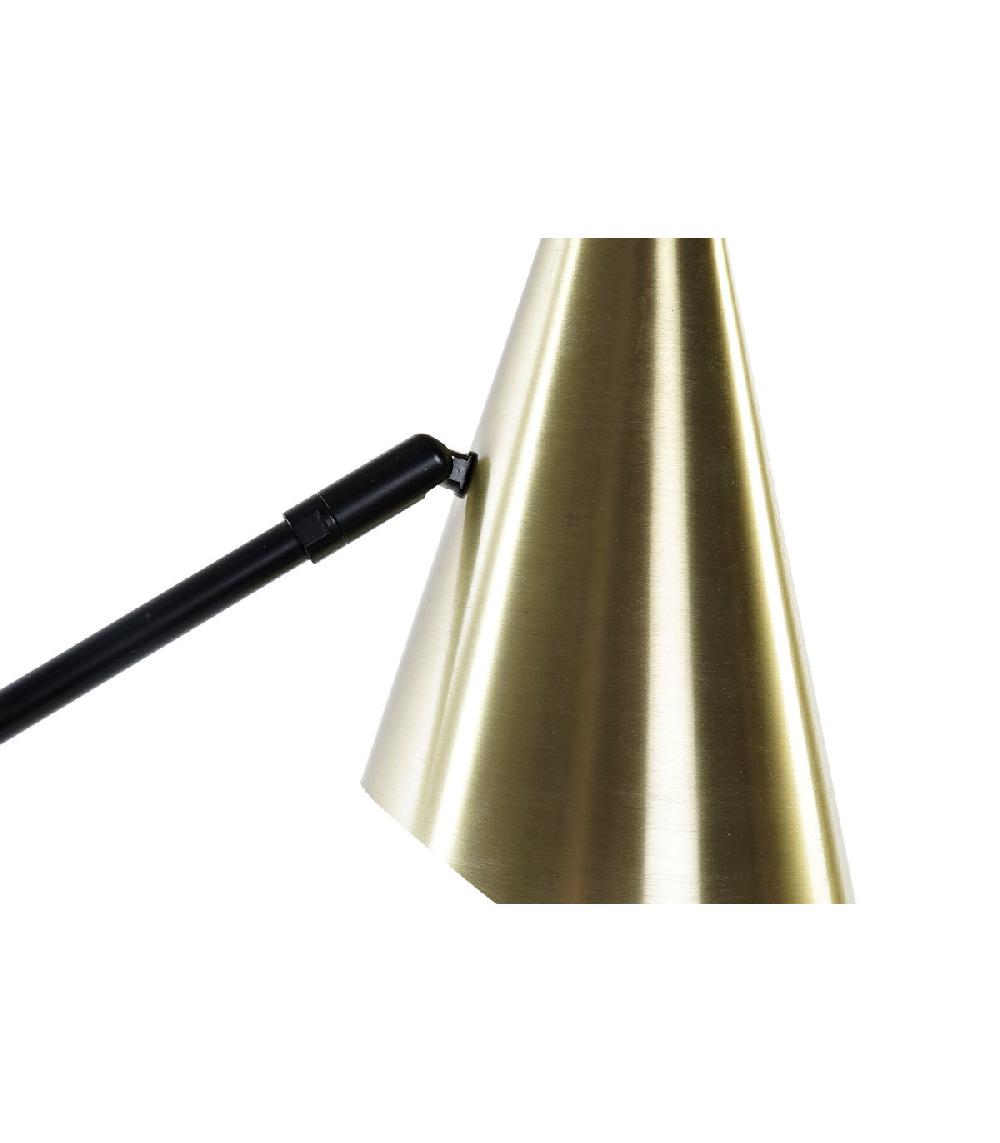 Wadiga Lampe De Bureau Rétro Métal Noir Et Doré - H51cm