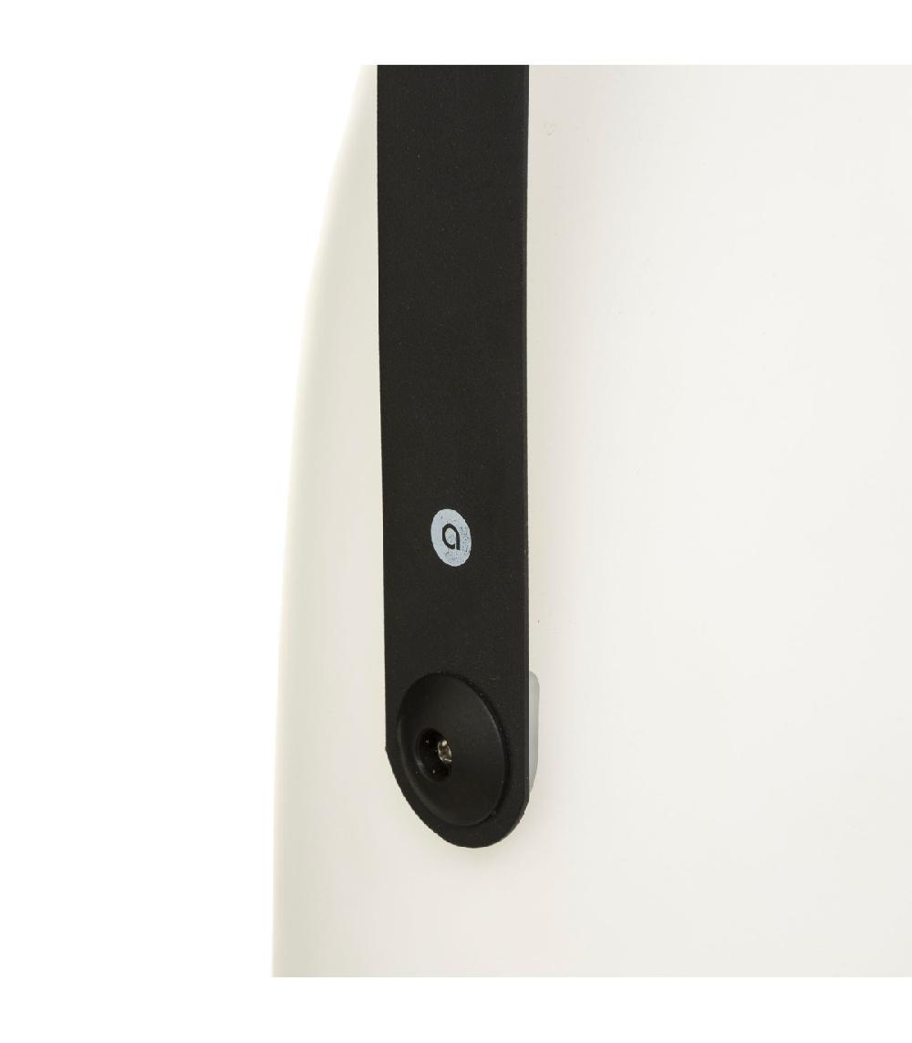 Wadiga Lampe De Table Led Extérieure Portable Noir Et Blanc 21x21x30cm