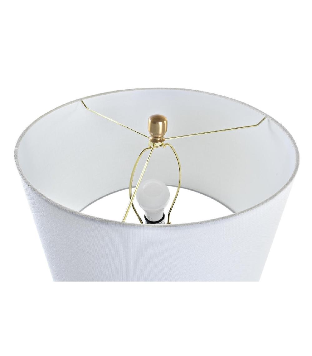 Wadiga Lampe Design Métal Noir Blanc Et Doré - 41x41x73cm