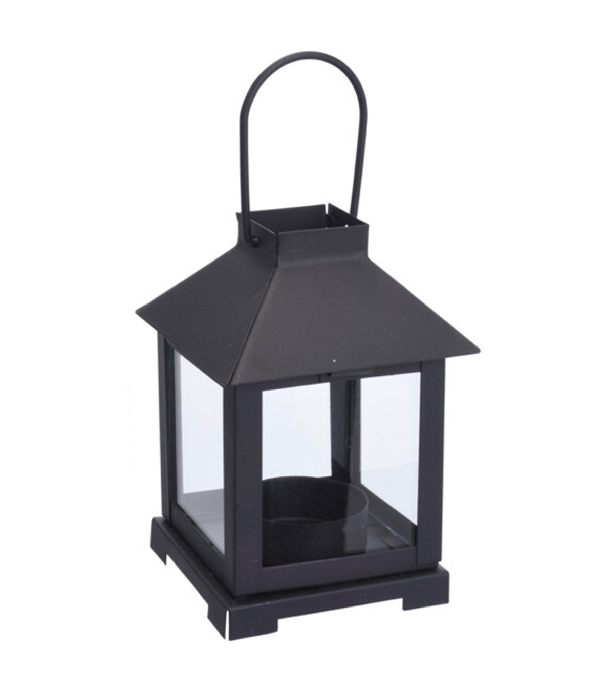 wadiga Lanterne en métal noir pour bougie chauffe-plat