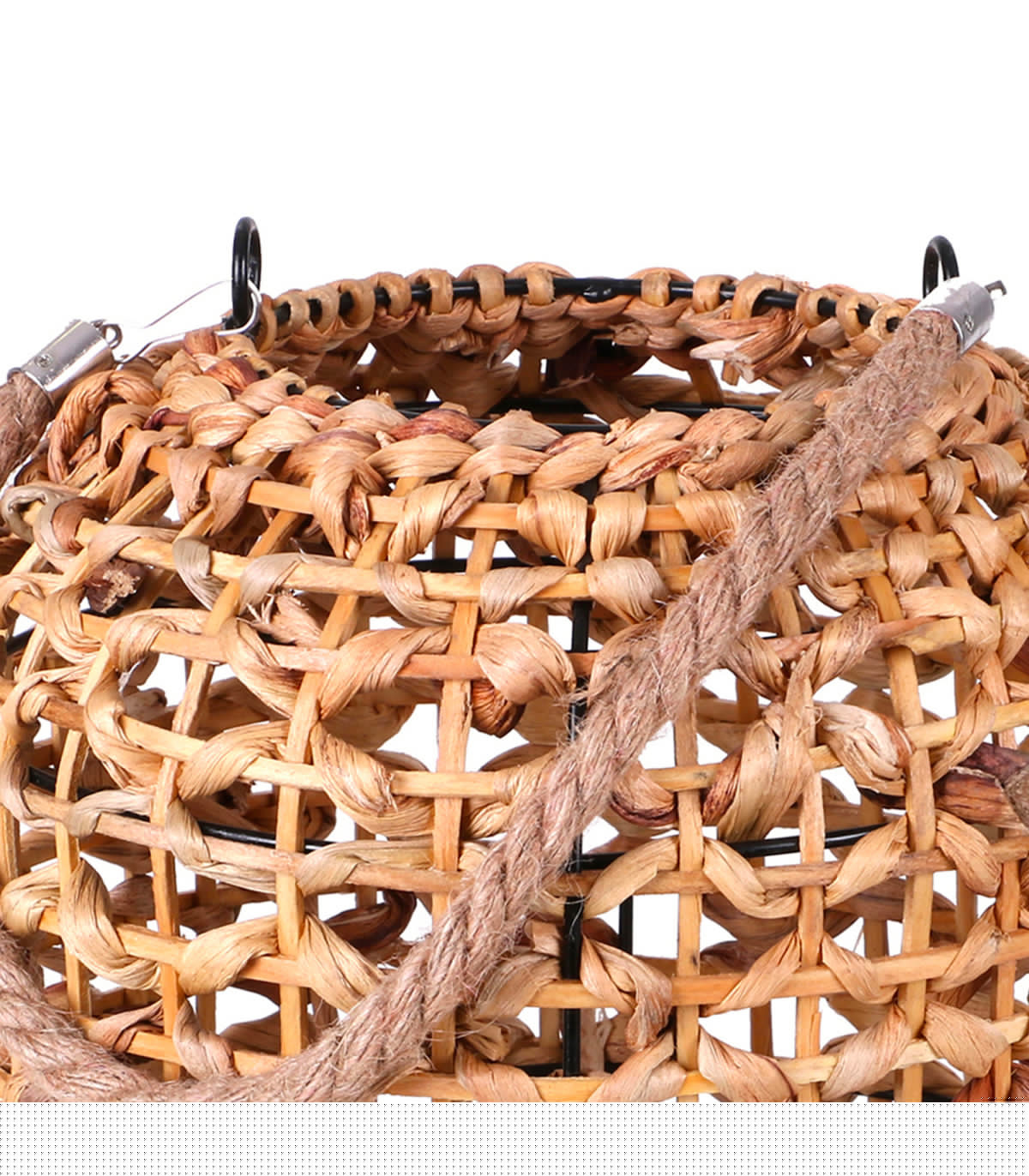 Wadiga Lanterne En Rotin Et Bougeoir En Verre 24x24x36cm