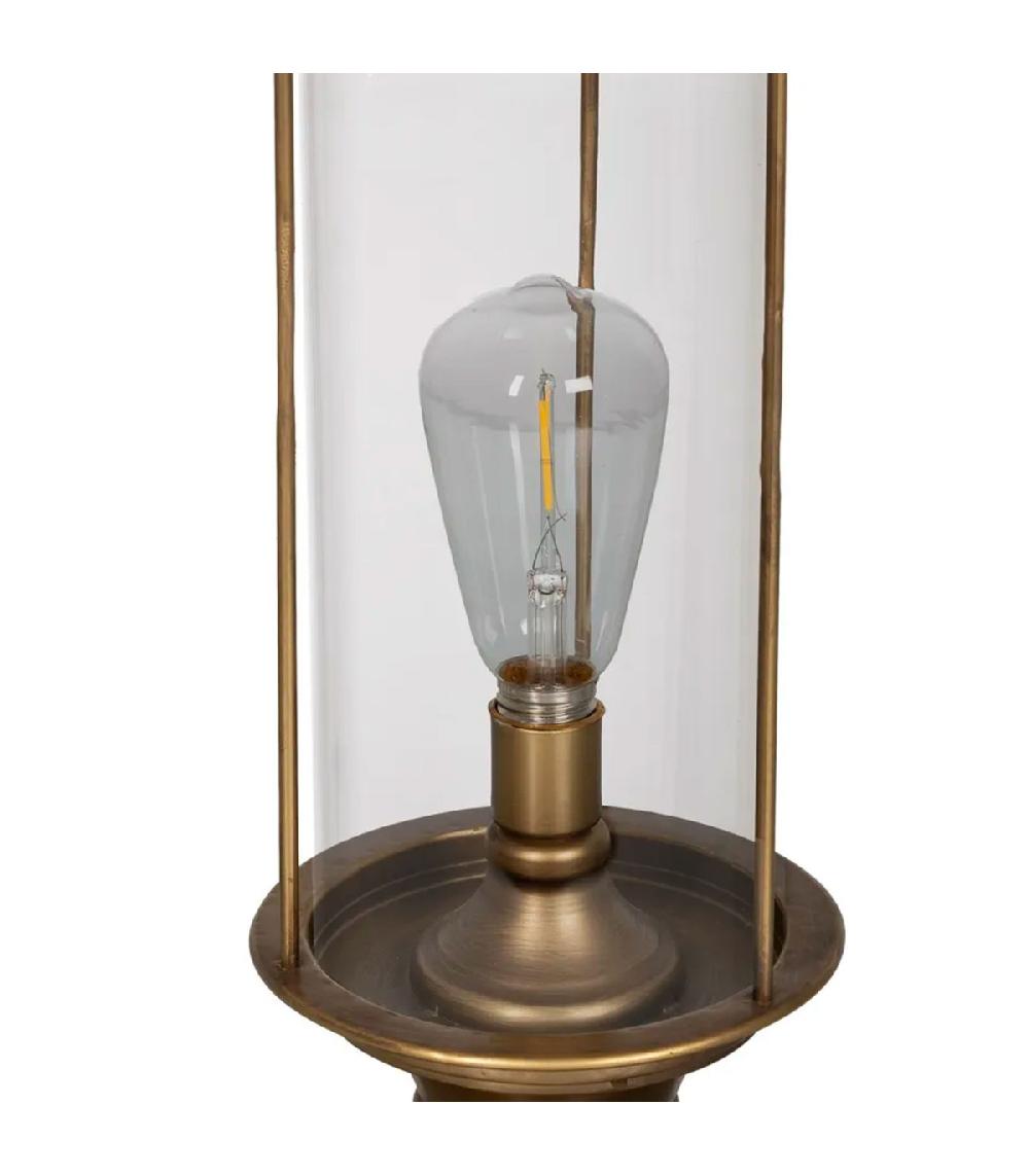Wadiga Lanterne LED En Verre Et Métal Doré 18 Lumens