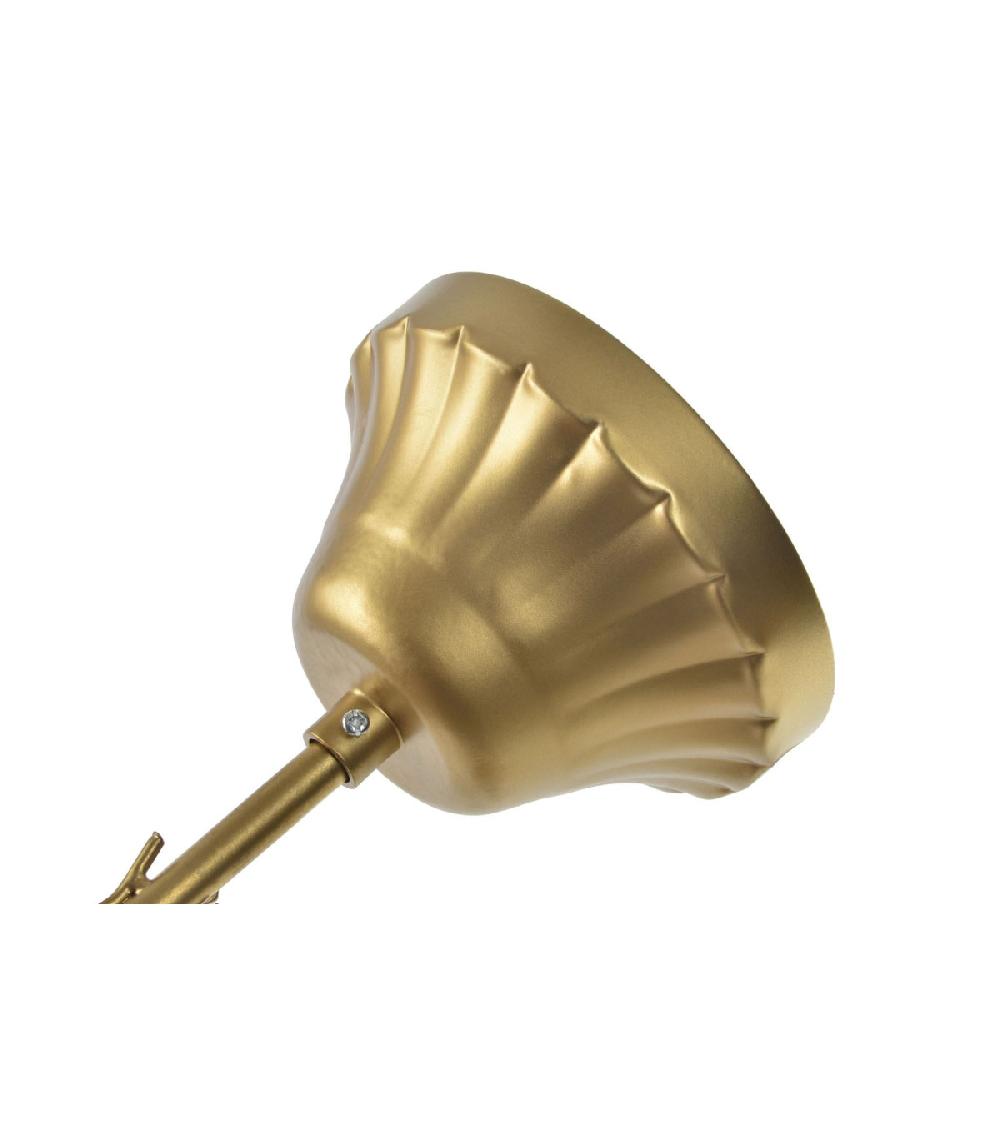 Wadiga Lustre à Pampilles Métal Doré Et Acrylique 6 Lampes - 51x44x43cm