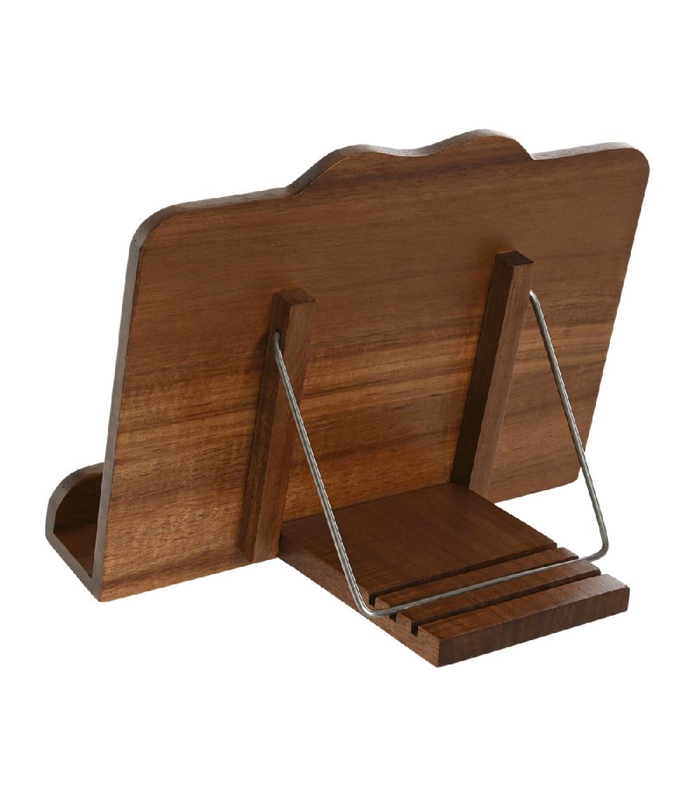 Wadiga Lutrin De Cuisine En Bois D'acacia 25x19x5cm