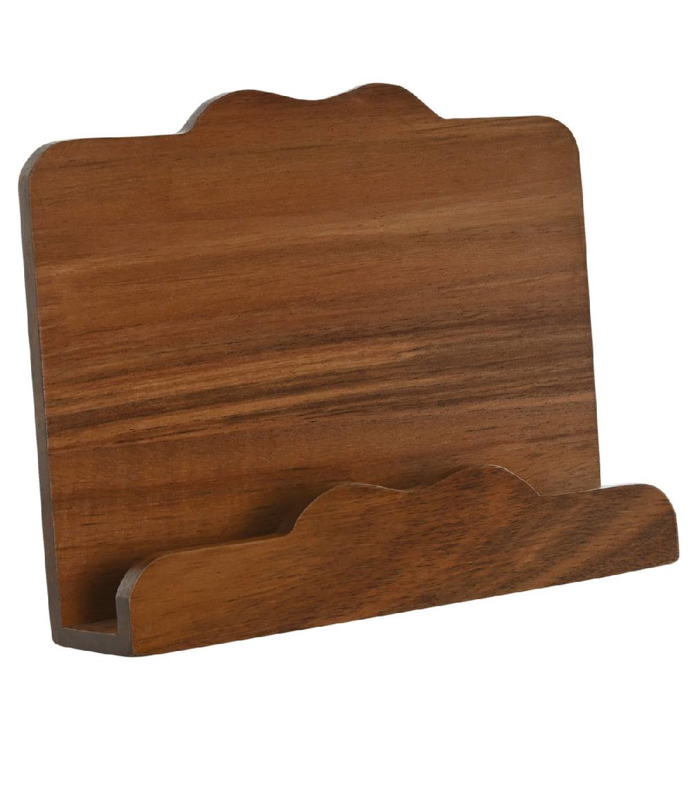 wadiga Lutrin de cuisine en bois d'acacia 25x19x5cm