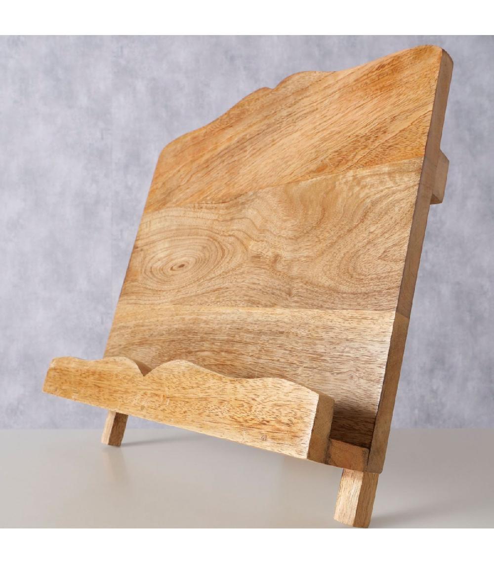 Wadiga Lutrin De Cuisine En Bois De Manguier 32x19x31.5cm