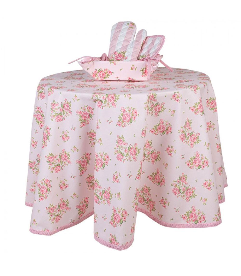 Wadiga Manique De Cuisine 100% Coton Blanc Motif Fleuri Roses 20x20cm