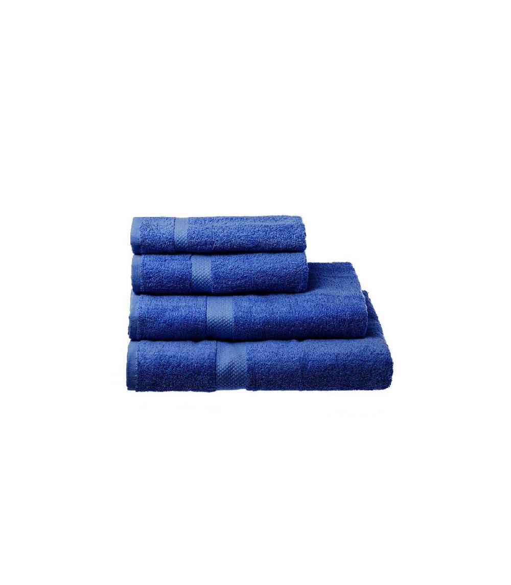 wadiga Maxi drap de bain / drap de douche 100% coton bleu foncé - 100x150cm