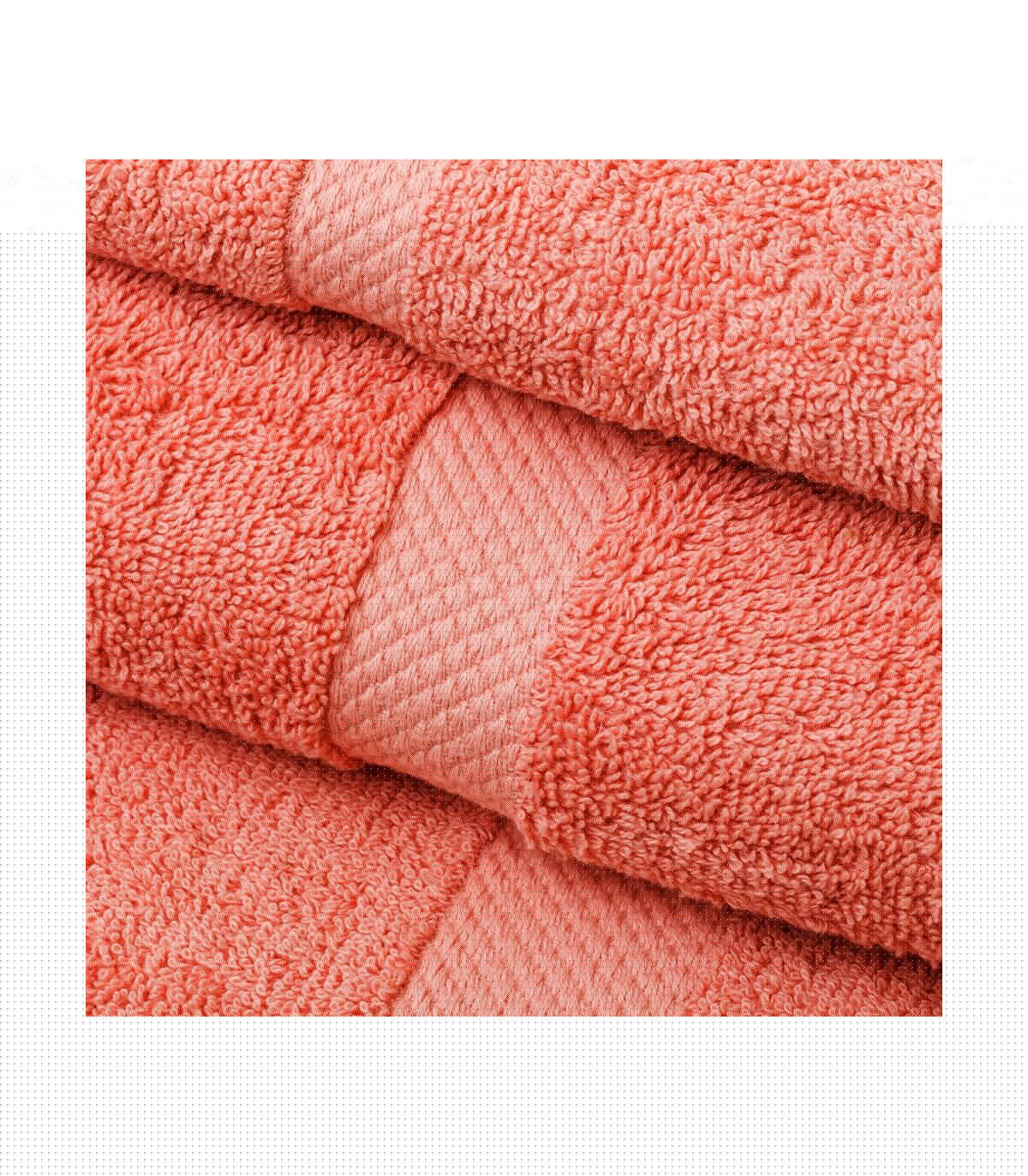 Wadiga Maxi Drap De Bain / Drap De Douche 100% Coton Corail - 100x150cm