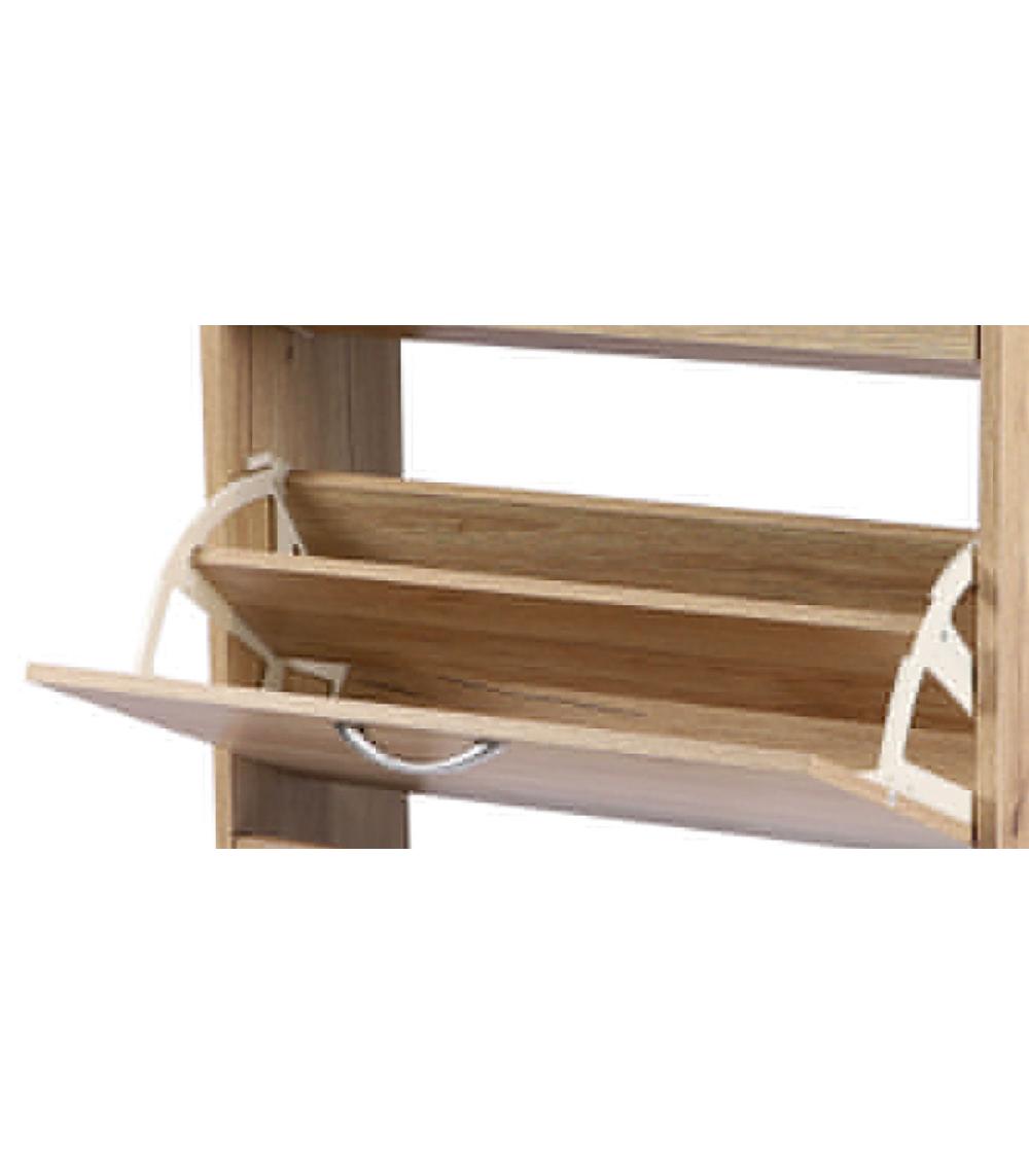 Wadiga Meuble à Chaussures Bois 1 Placard - 80x27x42cm