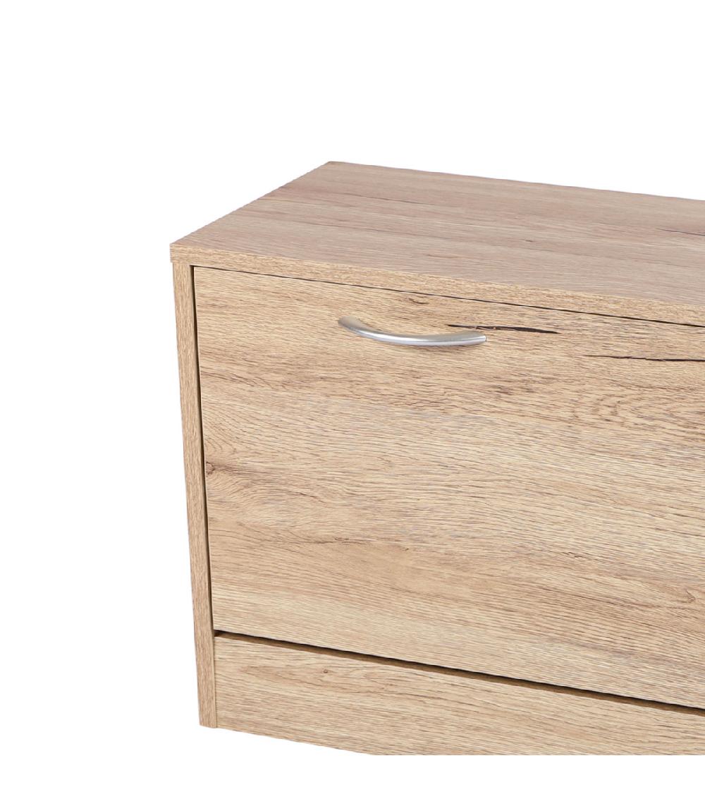 Wadiga Meuble à Chaussures Bois 1 Placard - 80x27x42cm