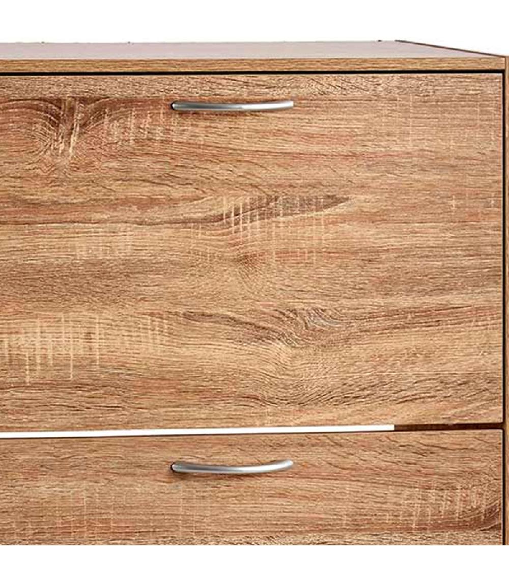 Wadiga Meuble à Chaussures Bois 2 Placards 24x60x80cm