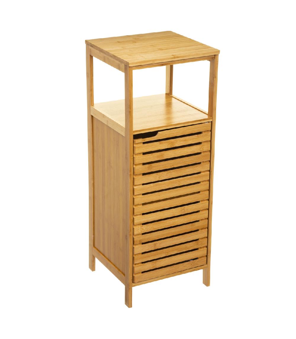 Wadiga Meuble Bas Salle De Bain En Bambou - 30.5x30.3x78.7cm