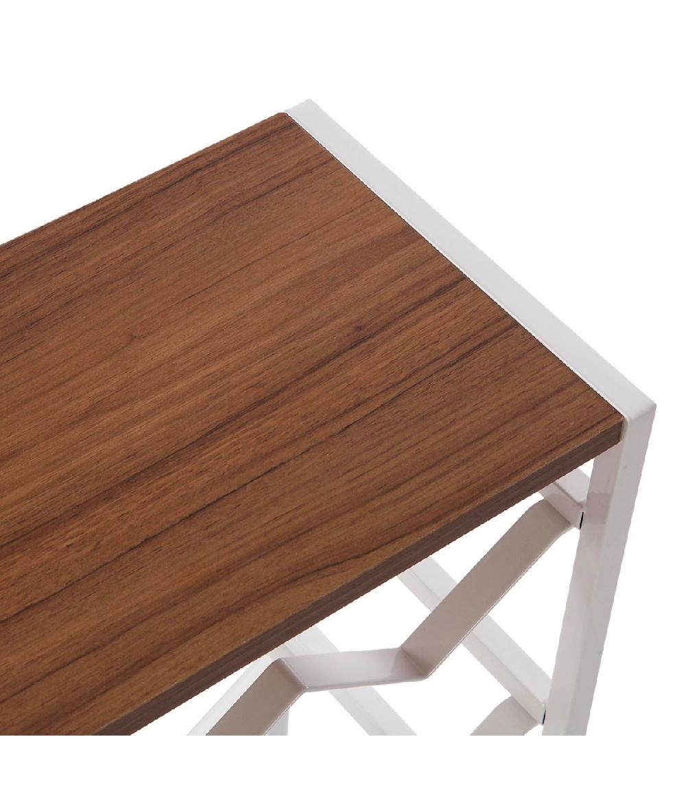 Wadiga Meuble Casier à Vin 12 Bouteilles Blanc 48x24x70cm