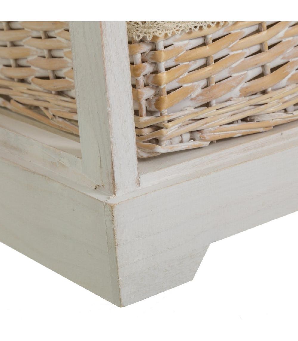 Wadiga Meuble De Rangement 1 Tiroir + 4 Paniers - 40x29x90cm