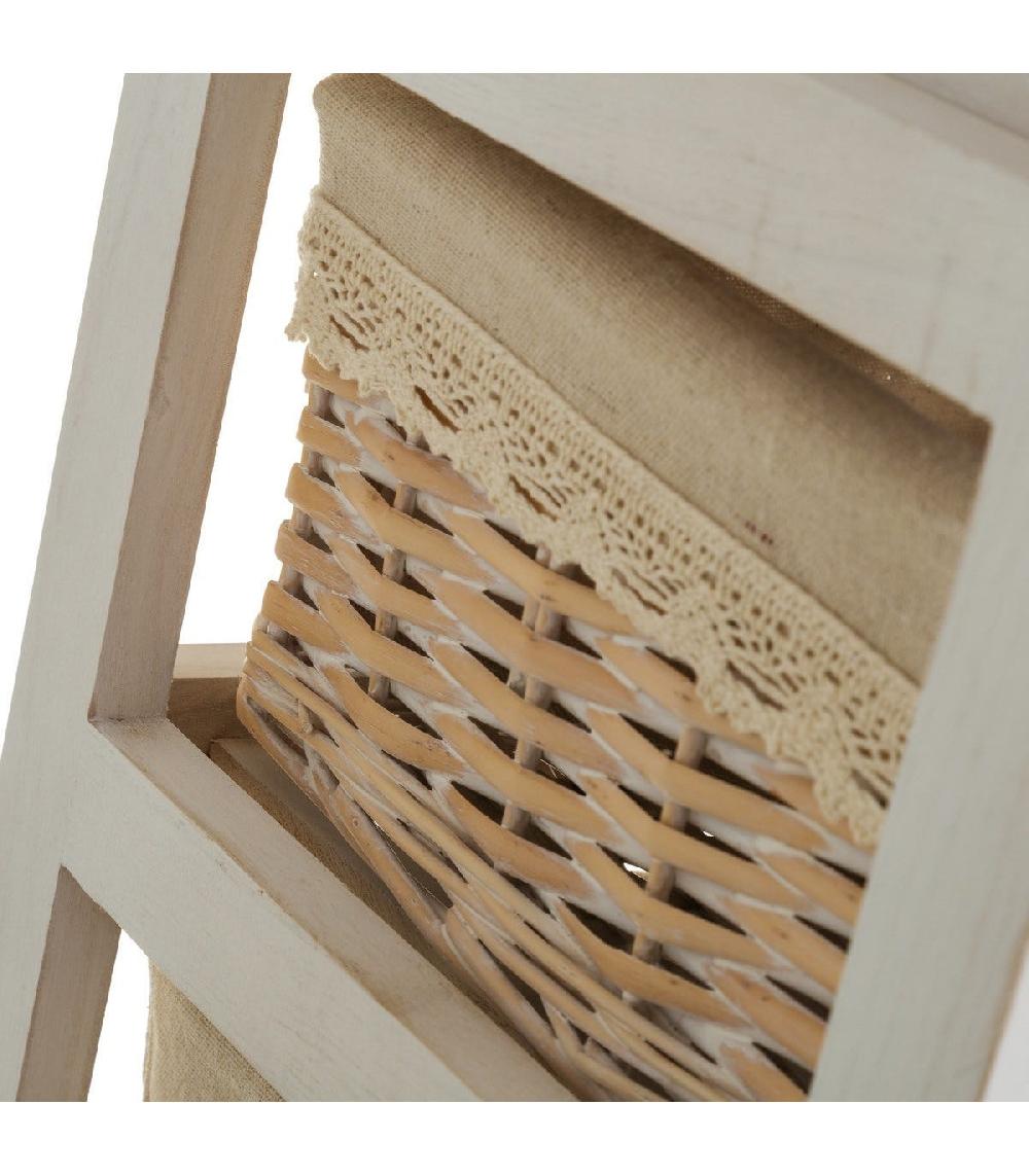 Wadiga Meuble De Rangement 1 Tiroir + 4 Paniers - 40x29x90cm