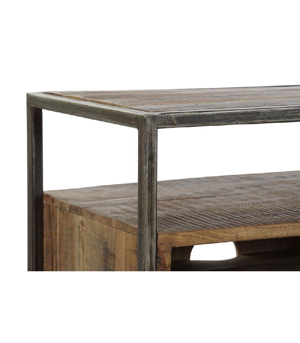 Wadiga Meuble De Télévision Bois De Mangue - 120x40x56cm